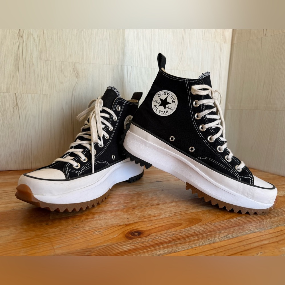 Converse Run Star Hike Platform High Top Sneakers Black Men’s 8 Women’s 9.5 VGUC